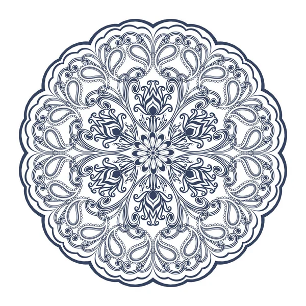 Dekorativní květinový ornament ve východním stylu. Mandala. — Stockový vektor