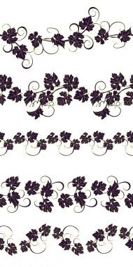 Sorunsuz süsler üzüm üzüm ile ayarla. 