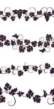 Sorunsuz süsler üzüm üzüm ile ayarla. 