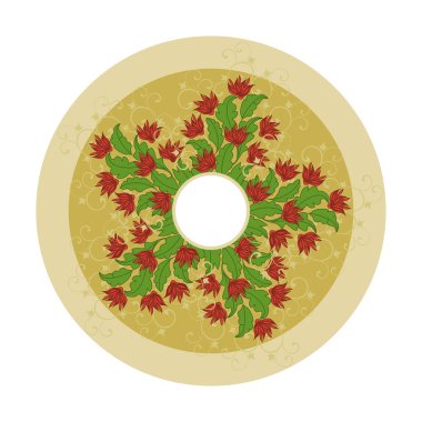 Dekoratif çiçek süsleme Doğu tarzı. Mandala.