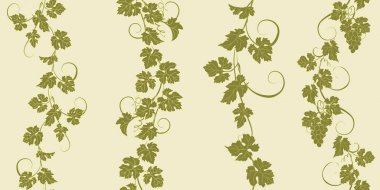 Sorunsuz süsler üzüm üzüm ile ayarla.