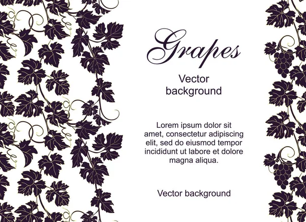 Vektor varrat nélküli mintát háttér szőlővel vintage stílusban. — Stock Vector
