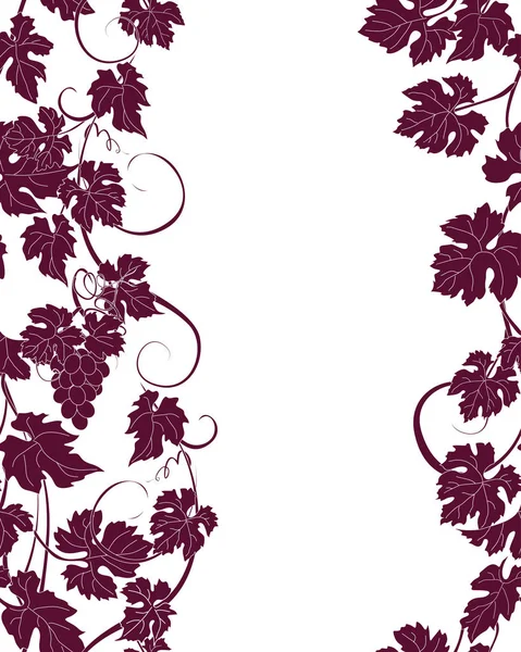 ビンテージ スタイルでブドウのベクターのシームレスなパターン背景. — ストックベクタ