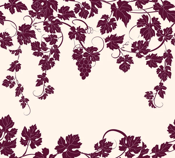 Vector naadloze patroon achtergrond met wijnstokken in vintage stijl. — Stockvector