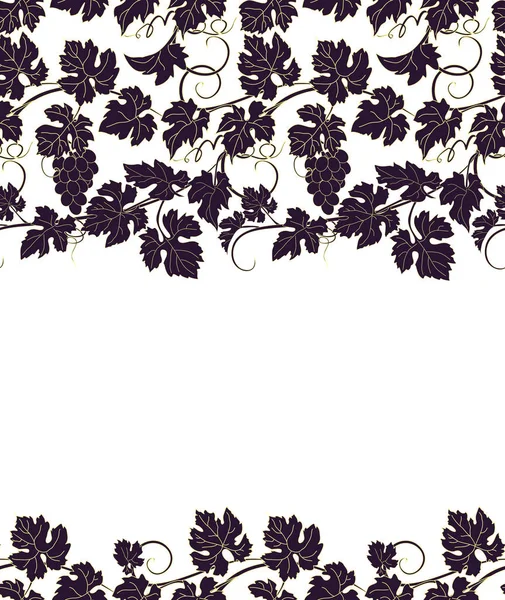 Fond de motif vectoriel sans couture avec vignes dans un style vintage . — Image vectorielle