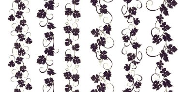 Sorunsuz süsler üzüm üzüm ile ayarla.