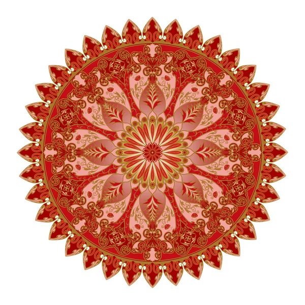 Dekorativa blommor prydnad i öst stil. Mandala. — Stock vektor