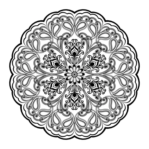 Dekoratif çiçek süsleme Doğu tarzı. Mandala.