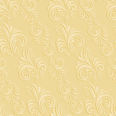 Hacimsel sorunsuz çiçek desenli arka plan.