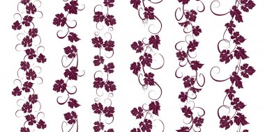 Sorunsuz süsler üzüm üzüm ile ayarla.