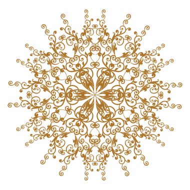 Dekoratif çiçek süsleme Doğu tarzı. Mandala.