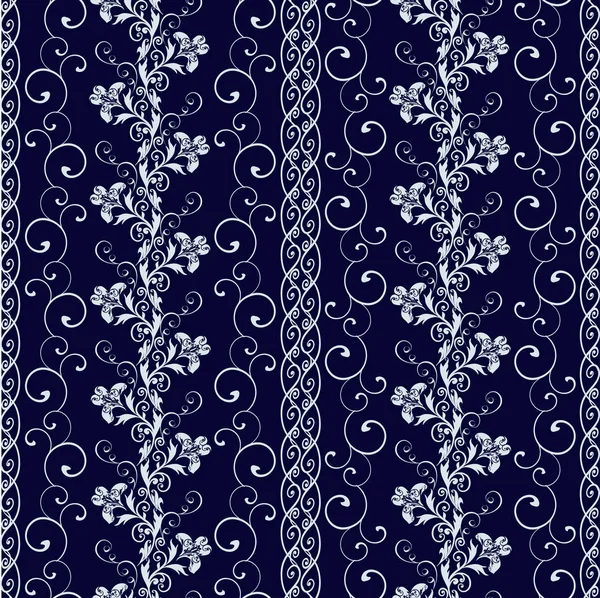 Sorunsuz vintage sınırları. Geleneksel Doğu tarzı, süs çiçek öğeleri.