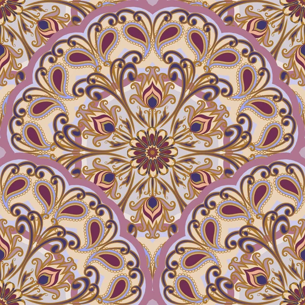 Vektör mandalalar seamless modeli. Dairesel grafik öğelerin geleneksel Doğu desen.