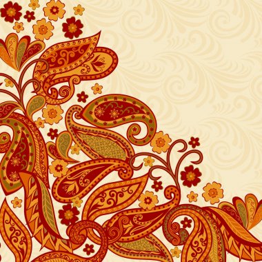 Arka planda etnik geleneksel tarzı.