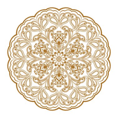 Dekoratif çiçek süsleme Doğu tarzı. Mandala.