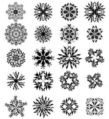 Vektör tasarım öğeleri, bir geleneksel oryantal tarzda.