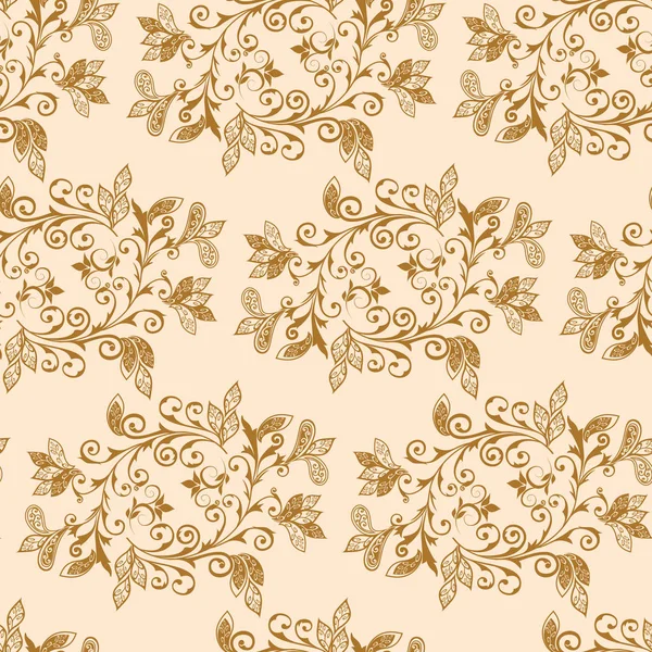 Patrón Paisley sin costura vegetal . — Vector de stock