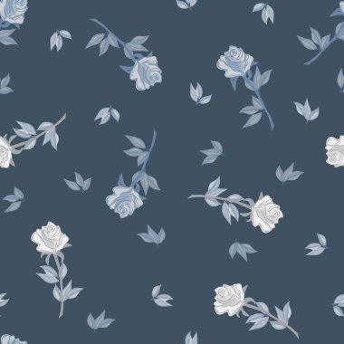 Gül ile Seamless modeli. Vektör desen için arka plan, Güllü Tekstil, yazdırma.