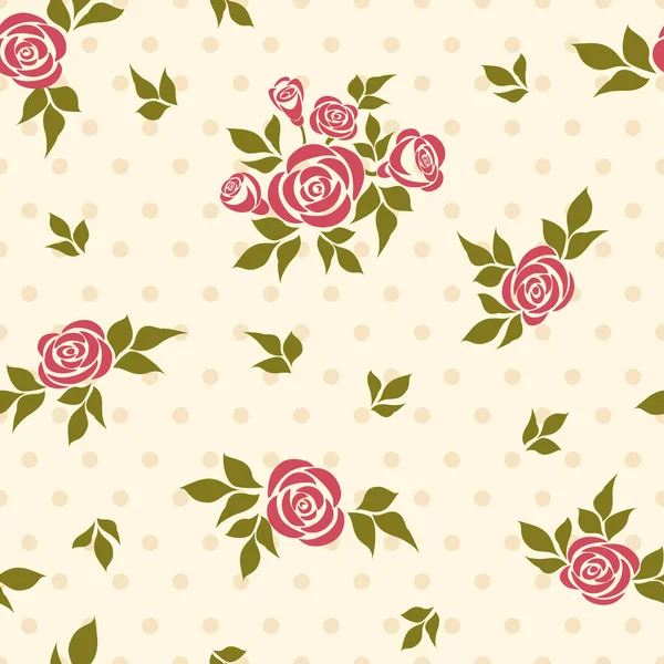 Vzor Bezešvé Růží Vektor Vzor Růží Pro Pozadí Textil Tisk — Stockový vektor