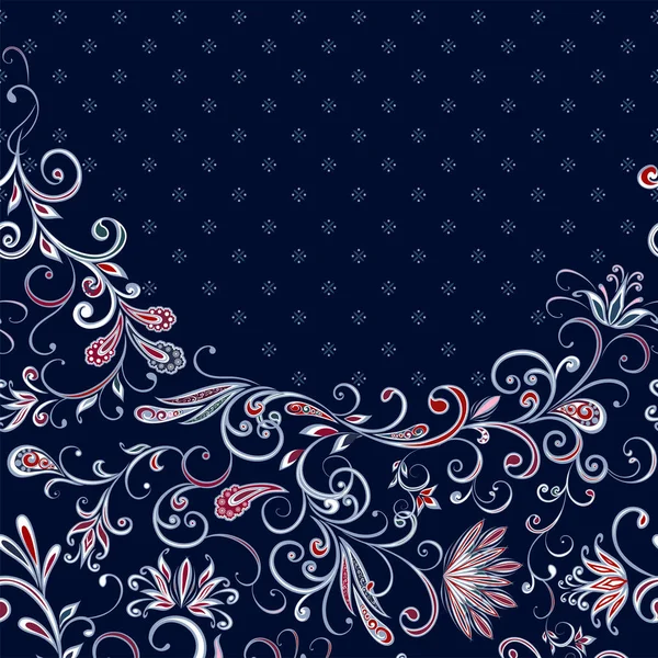 Abstract Vintage Patroon Met Decoratieve Bloemen Bladeren Paisley Patroon Oosterse Rechtenvrije Stockvectors