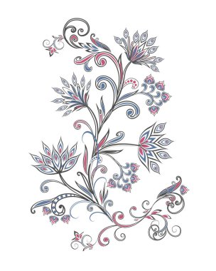 Fantastik buket. Arka planda etnik geleneksel tarzı.