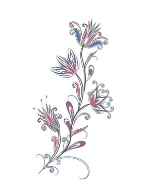 Fantastik buket. Arka planda etnik geleneksel tarzı.