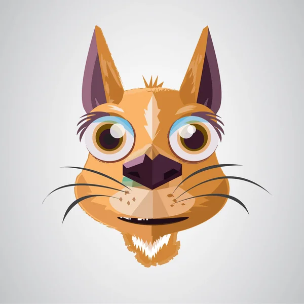 büyük gözleri ile kedi - vektör