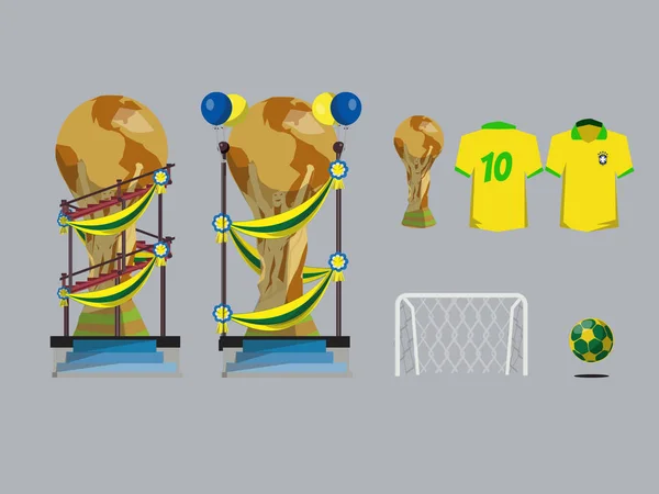 Brezilya. Futbol - vektör