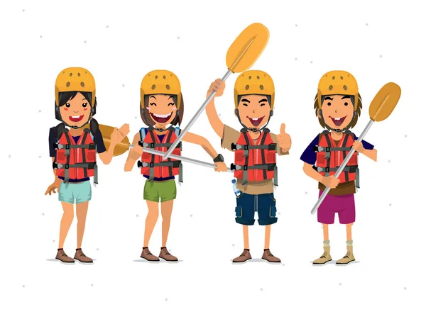 Rafting turizm - vektör