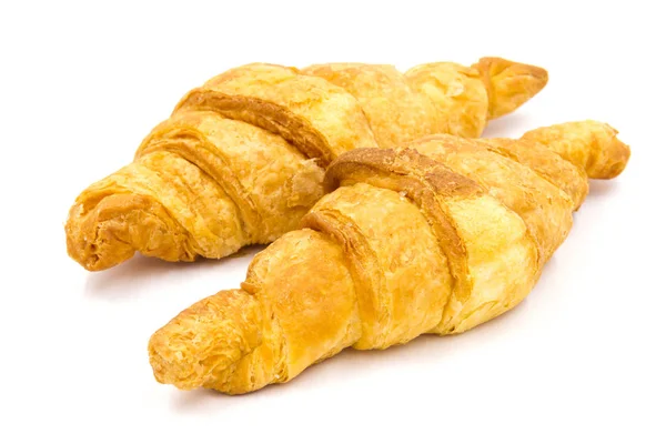 Croissants Sobre Fondo Blanco —  Fotos de Stock