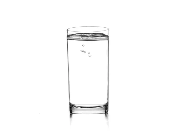 Glass of pure water on white background. — Stock Photo, Image