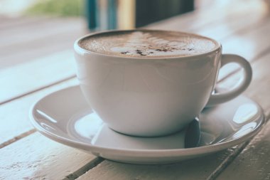 Kahve ahşap masa, Soft focus, Vintage sesi