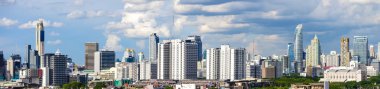 Panorama resim - iş bölgesinde Bangkok şehir, Tayland, Bina Modern.