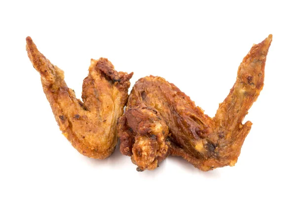 Fried chicken wings on a white background. — Stock Photo, Image