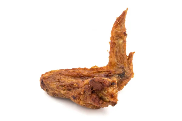 Fried chicken wing on a white background. — Stock Photo, Image