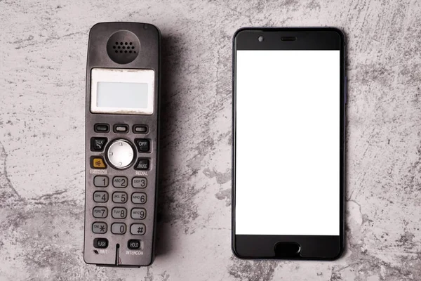 Устаревший Мобильный Телефон Смартфон Фоне Гранжа — стоковое фото