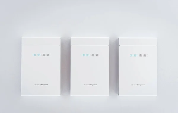 Concept Residential Integrated Battery Energy Storage System Multiple Modern White — 스톡 사진