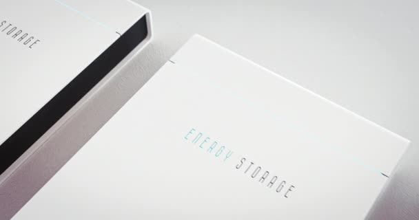 Concept Residential Integrated Battery Energy Storage System Multiple Modern White — Stockvideo