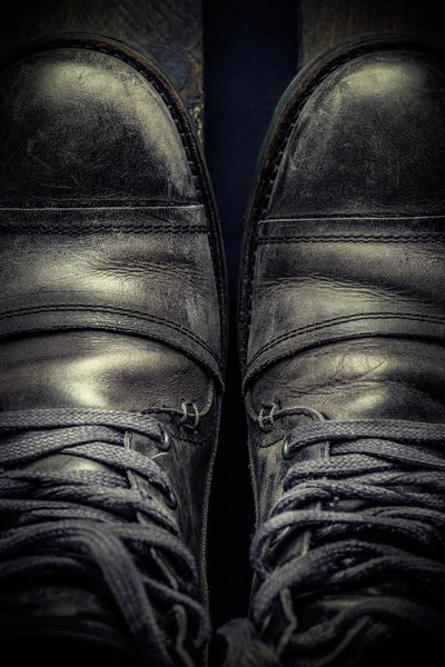 Férfi bőr alkalmi cipők. — Stock Fotó