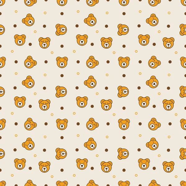 Cute bear seamless pattern — Stock Vector