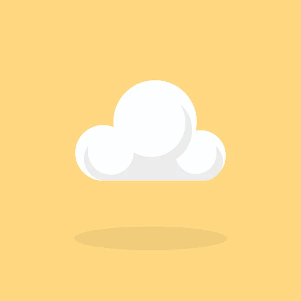 Wolke flache Symbol Illustration — Stockvektor