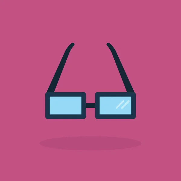 Brille flache Ikone Illustration — Stockvektor