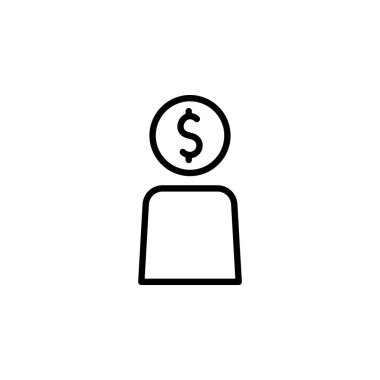 İş adamı simgesi vektör illüstrasyonu