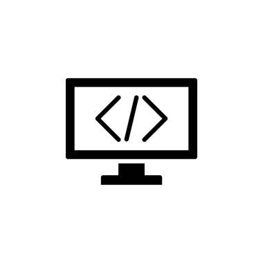 Simge vektör illüstrasyonu kodlanıyor