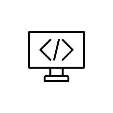 Simge vektör illüstrasyonu kodlanıyor