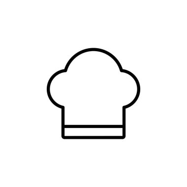 Şef şapka simgesi vektör illüstrasyonu