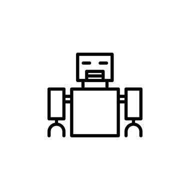 robot ikon vektör illüstrasyonu