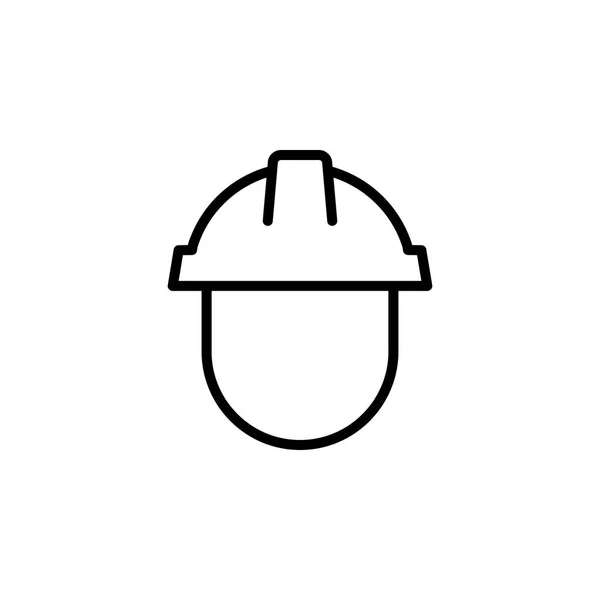 Icono de casco duro vector ilustración — Vector de stock