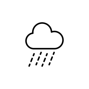 yağmur ikonu vektör illüstrasyonu