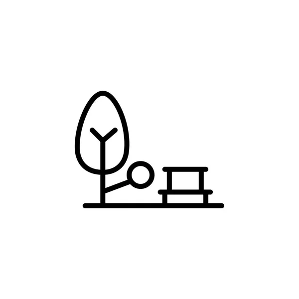 Vektorová ilustrace ikon parku — Stockový vektor